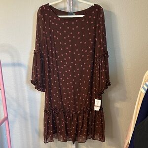 Gabby‎ Skye Chocolate Dress with Rose Dots